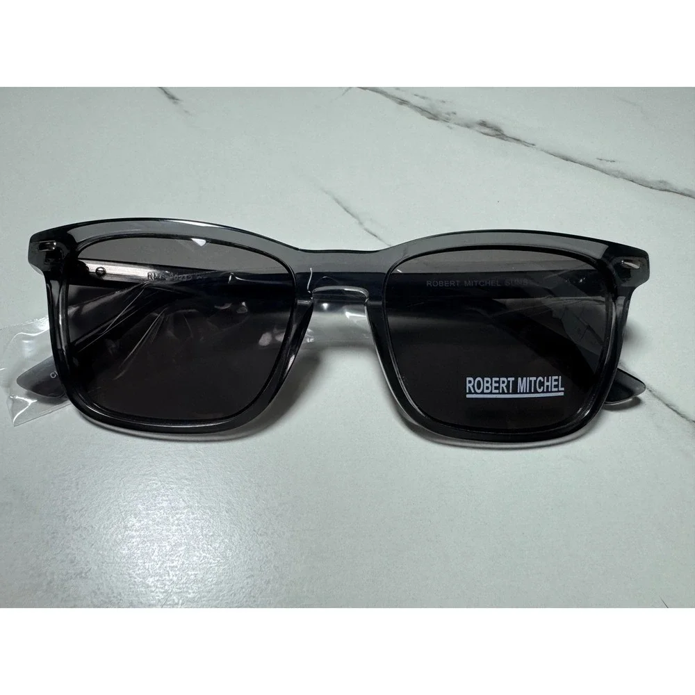 Robert Mitchel Suns Gray Square Sunglasses RMS 20212-GR 52-18-145 MSRP 160